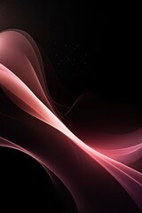Pink wave on a black background, in the style of futuristic spacescapes