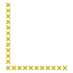 Gold simple corner frame and border vintage frame decoration.