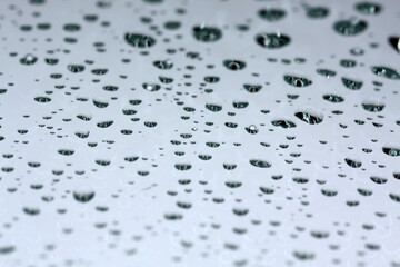 Water droplets on a smooth surface