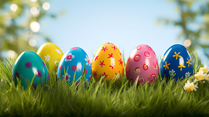 Fototapeta na wymiar Easter background, traditional holiday