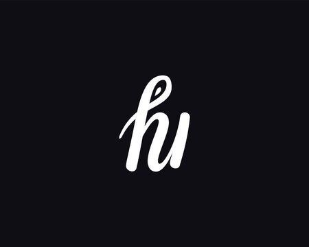 creative letter HU logo design vector template