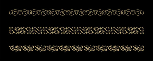 Flourishes Ornaments and Frames Border Vector