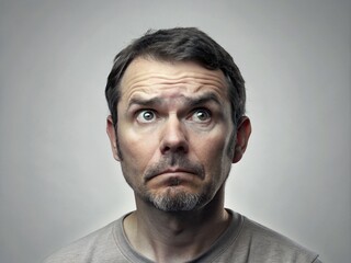 Portrait of a Man Unable to Remember Anything - obrazy, fototapety, plakaty