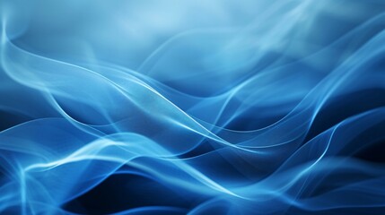 Blue abstract background with smooth and gentle waves.