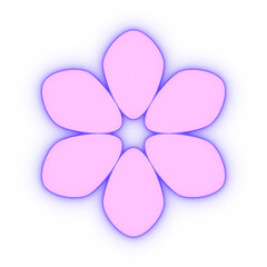 Bright flower on the white background.	