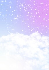 Fototapeta premium Pastel sky and stars fantasy background. 