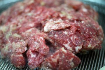 View of the bulgogi on the grill