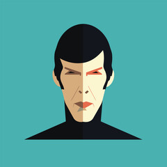 An abstract art piece featuring a faceless witch in dark clothes