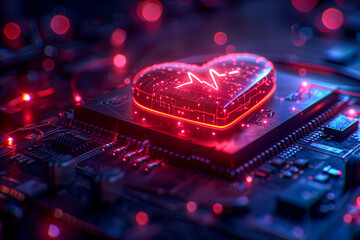 semiconductor technology to transmit heart sounds directly to a CPU for i digital representation of heartbeat signal on a motherboard