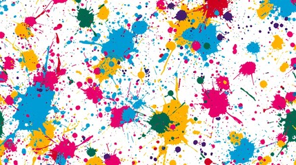 Colorful abstract background. Seamless pattern with bright paint splashes. Grunge texture for web...
