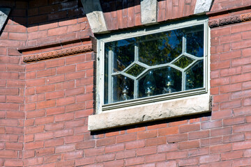 An old window set in brick.