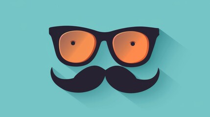 Disguise Glasses With Mustache - obrazy, fototapety, plakaty
