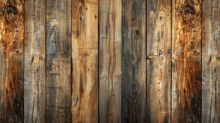 The image is a high-resolution photo of an old wooden fence. The wood is weathered and has a rich, warm patina.