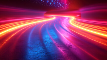 3D colorful high speed wave lines dimensional abstract background 