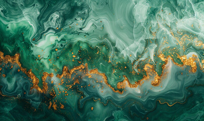 marble texture in jade green and gold