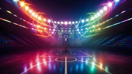  Empty basketball court, stadium, sports ground