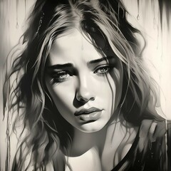 portrait of an emotional girl