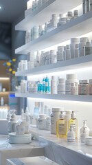 Blurred Drugstore Ambiance: Background of a Hazy Pharmacy Setting