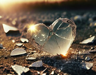 The Anatomy of Heartbreak: Highly Detailed Broken Glass Heart