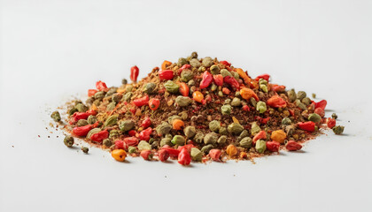 Fototapeta premium Bell pepper spices on white background