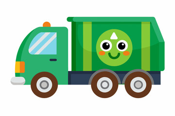 garbage truck vector illustration