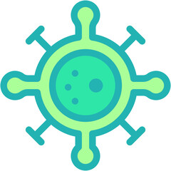 Fototapeta premium Vector Icon Virus, Health And Medical, Genetics, Biology, Bacteria
