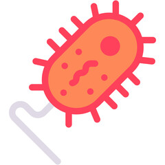 Vector Icon Bacteria, Biology, Science, Cell, Medical, Genetics