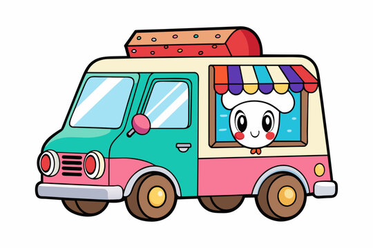 ice cream truck vector illustration