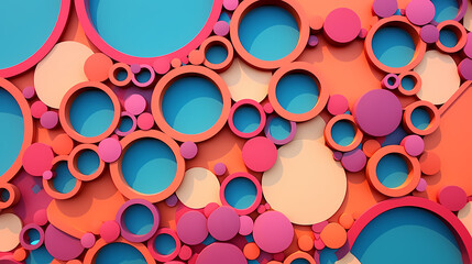 Geometric pattern consisting of circle-like structures