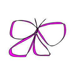Naklejka premium delicate pink butterfly - a captivating image