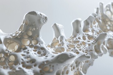 Calciam   Creative 3D imagery showing calcium strengthening bones beneath healthy, glowing skin - obrazy, fototapety, plakaty