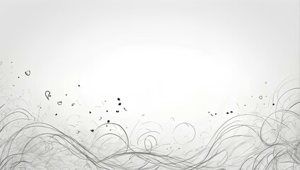 chaotic pencil lines on white background with copy space, space for text and design 