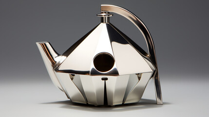 modernist Deco tea pot сreated with Generative Ai