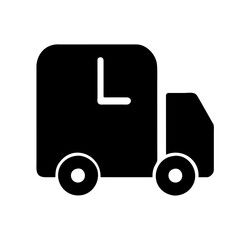 Delivery time icon vector graphic element symbol illustration on a Transparent Background