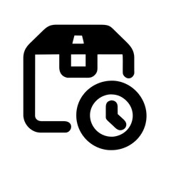 Delivery time icon vector graphic element symbol illustration on a Transparent Background