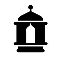 Lantern icon vector element silhouette drawing illustration on a Transparent Background