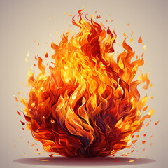 image of fire сreated with Generative Ai