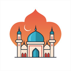 Mosque Islamic vector illustration
