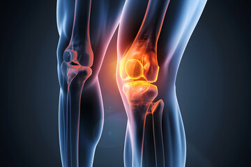 Anatomy of the Knee Joint Revealed - obrazy, fototapety, plakaty