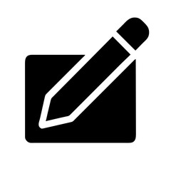 Pencil icon on a Transparent Background