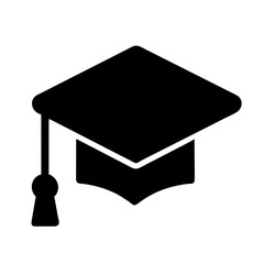 Graduation cap icon on a Transparent Background