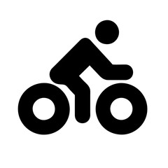 Bicycle icon vector graphic on a Transparent Background