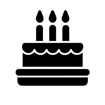 Birthday cake icon on a Transparent Background