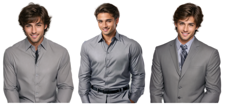 Smile of Success. Collection of Confident Businesspeople.