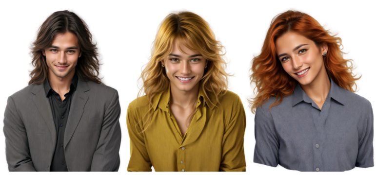 Smile of Success. Collection of Confident Businesspeople.