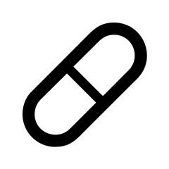 Capsule Pill icon on a Transparent Background