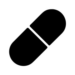 Capsule Pill icon on a Transparent Background