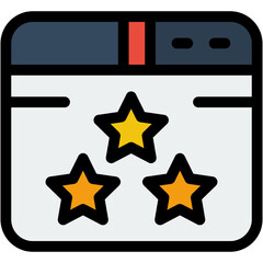 Vector Icon Rank, rating, star, website