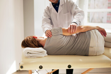 Shoulder Rehab Massage. Arm Shiatsu Rehabilitation