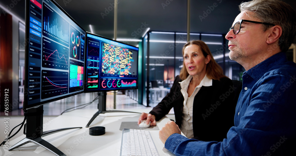 Aufkleber Performance Analytics Dashboard Tech On PC Screen
